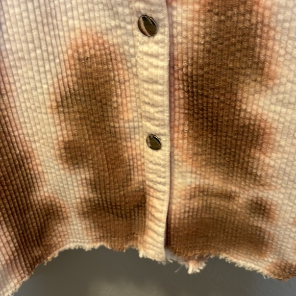 143 Story Corduroy Shacket Shirt Boutique Button Up Long Sleeve Size Small NWT - Picture 4 of 8